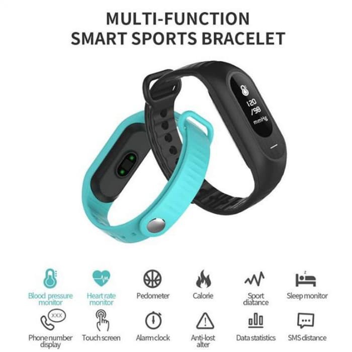 HOT SALE SKMEI Jam Tangan LED Gelang Fitness Tracker B15 Monitor Kesehatan - Hitam TERLARIS