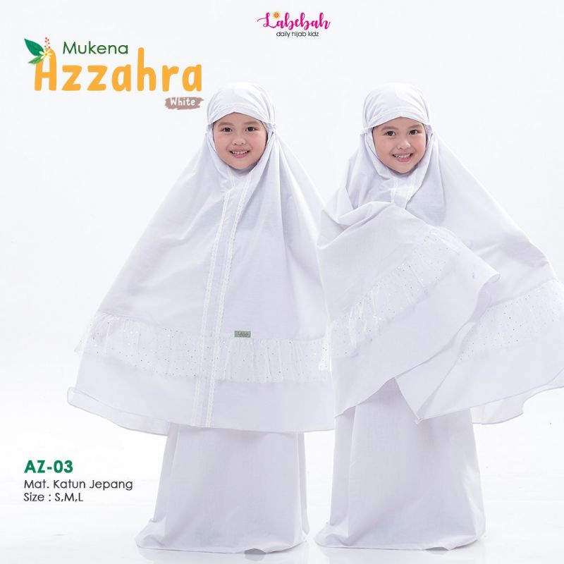 [ AZZAHRA ] By Labebah Mukena Azzahra mukena anak bahan katun Jepang NaraBellsKidshop bajuanaklengka