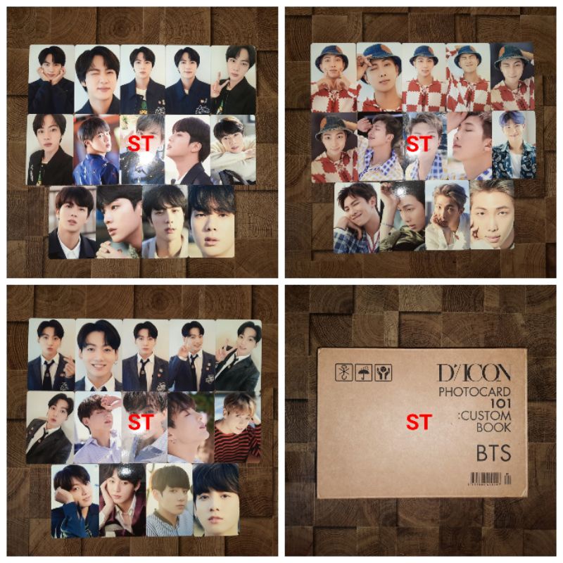 Sharing Dicon 2022 101 Custom Book Photocard BTS : Jin RM Jungkook Official PC Merchandise Satuan Mu