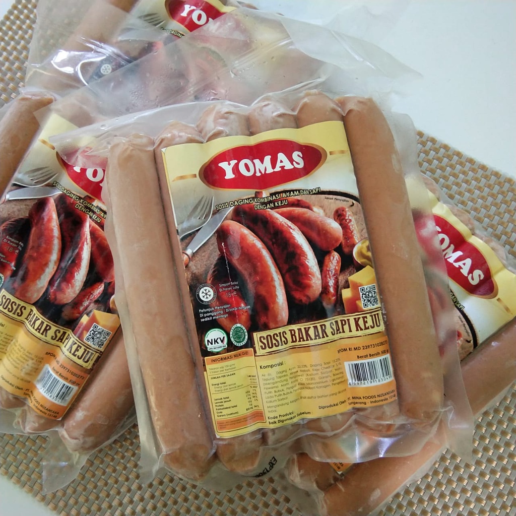 

Sosis Bakar Sapi Keju Yomas isi 6pcs