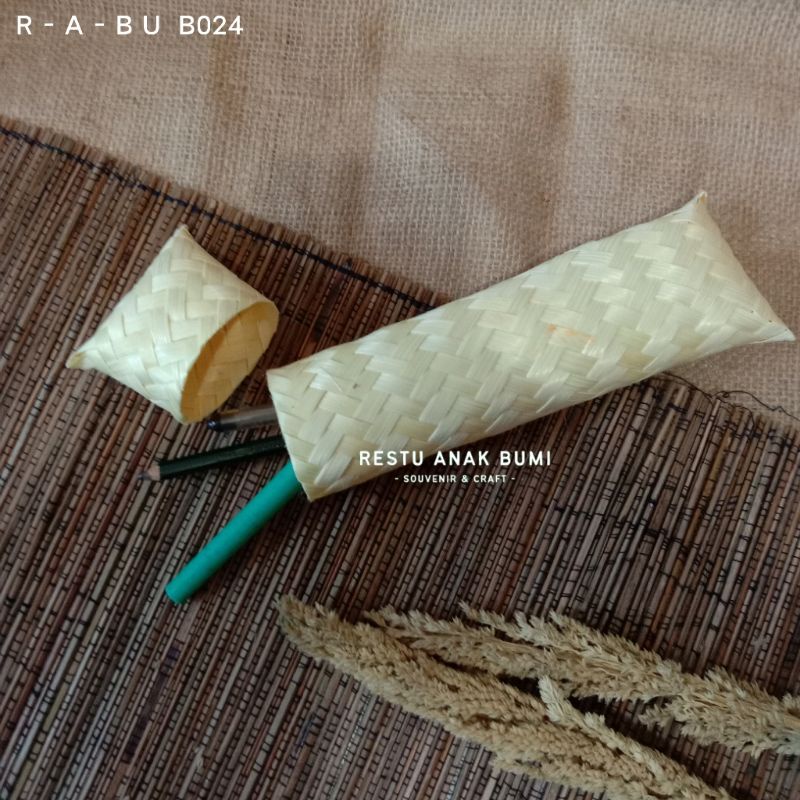 

(B024) Pouch Bambu 18x8cm|Wadah Sendok|Tempat Pensil|Souvenir|Hadiah|Buku|Smartphone|Snack|Kue