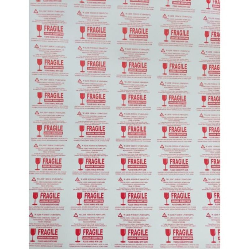 (100pcs) Label Stiker Video Unboxing