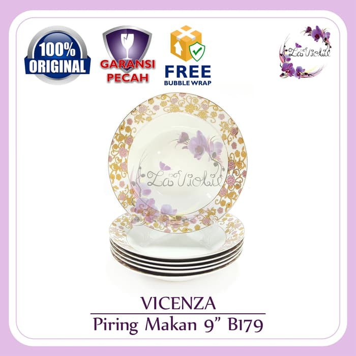 Set Piring Makan Vicenza ORIGINAL ASLI B179 1 Lusin