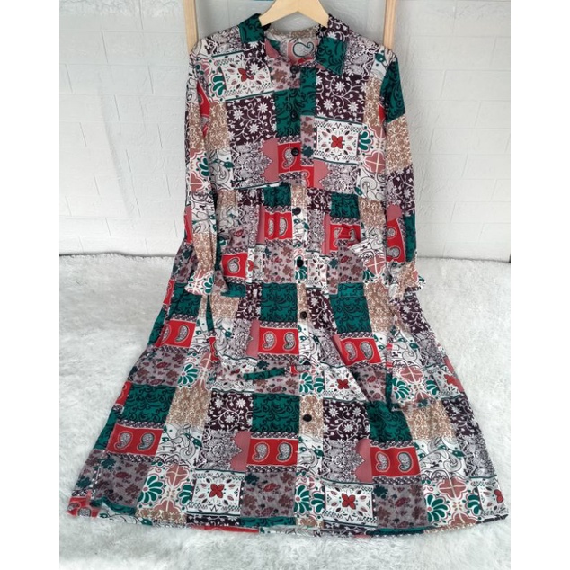 gamis kancing full