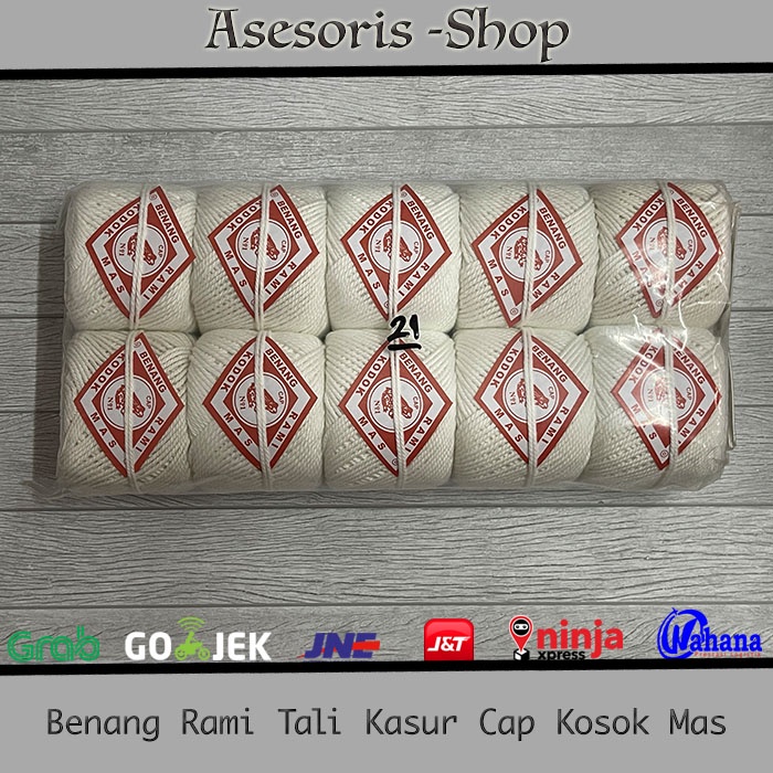 

RB Benang Rami Tali Kasur Cap Kodok Mas ( isi 10 gulung ) / Tali Ikat Uang