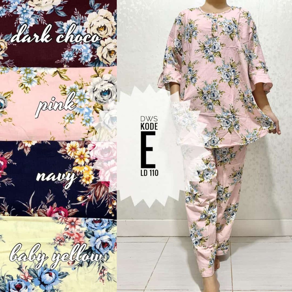 Piyama pajamas katun jepang sabata CP Terompet Alvin busui bumil