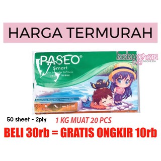 Image of Tissue Paseo Smart Travel pack 1pack Isi 50 Lbr Tisue Tisu 2 Ply / Passeo Facial