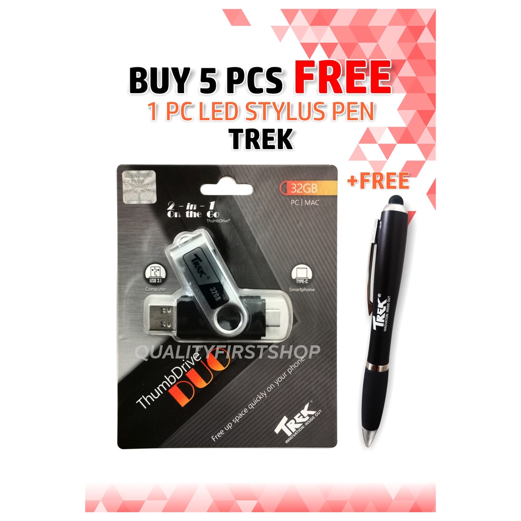 Flashdisk TREK OTG Dual Drive 32GB USB3.1 Type C &amp; Type A HighSpeed