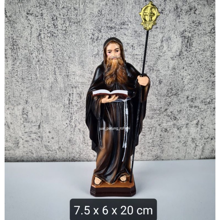 Patung Santo Benediktus 20 cm