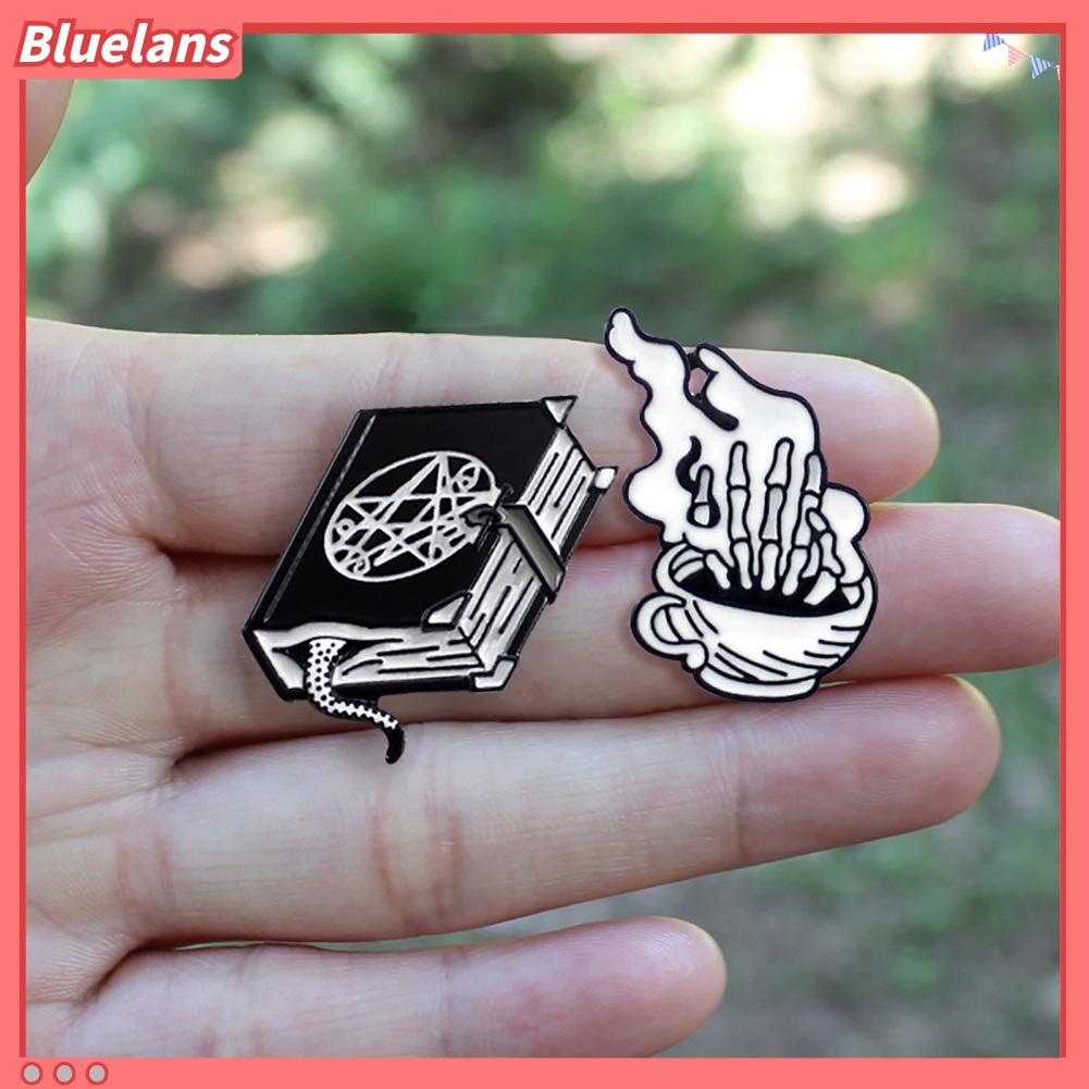 Bluelans Pin Bros Lencana Bentuk Buku Kopi Untuk Unisex