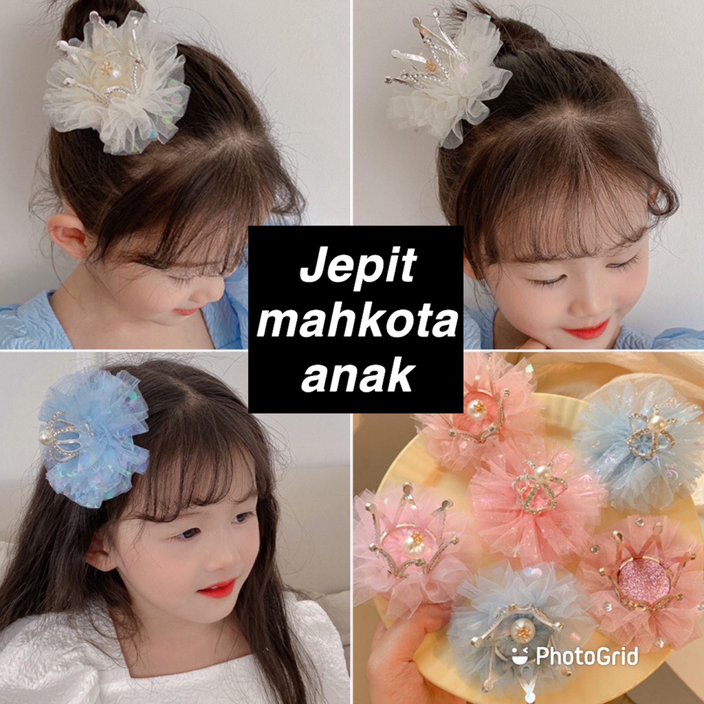 (LOLI-JKT) AK-02 JEPIT ANAK MAHKOTA KING AND QUEEN DENGAN BERBAGAI WARNA