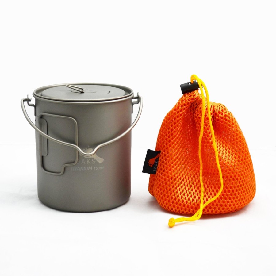 Alat Masak Camping Panci Camping Ultralight TOAKS Titanium 750 ml With Bail Handle