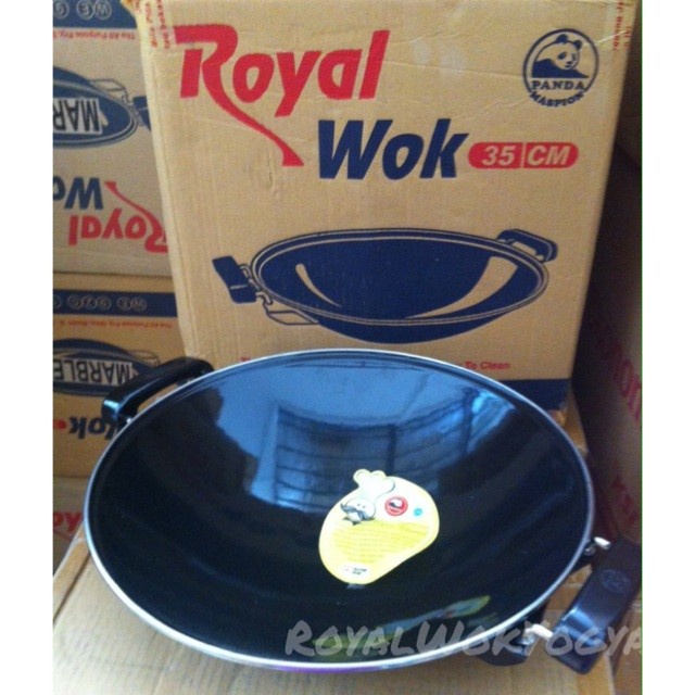 Wajan Enamel Royal Wok Panda 35 cm Maspion anti lengket