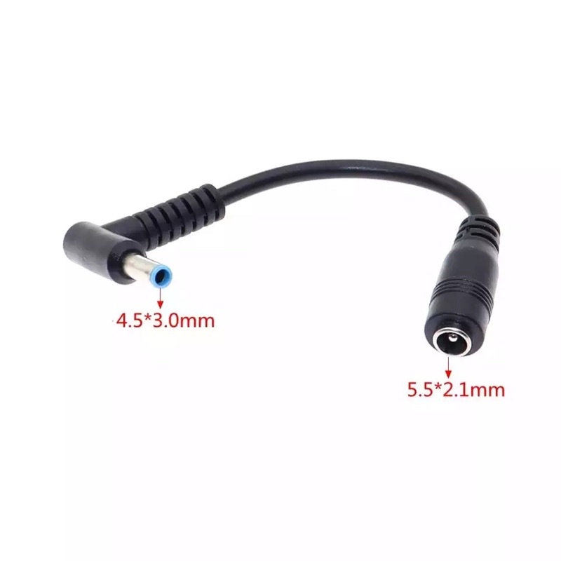 Adaptor Converter Male 5.5x2.1 Mm untuk 4.5x3 Mm HP Dell Konektor Kabel