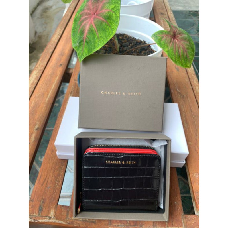 Charles & Keith Dompet Mini Croco