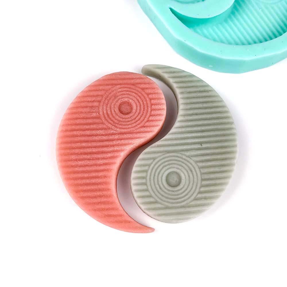 Lanfy Coaster Cetakan Kreatif DIY Craft Fleksibel Semen Retro Handmade Resin Casting Kit