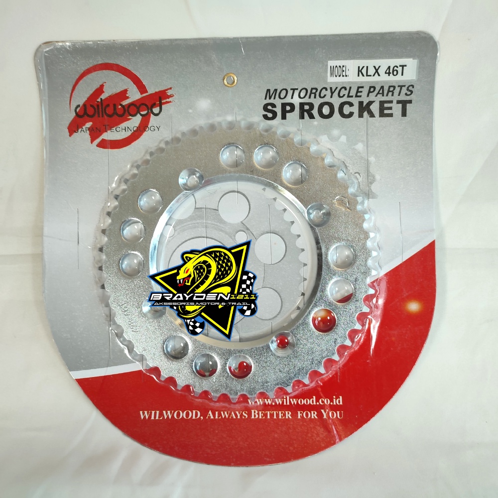 GEAR SET CRF KLX/GEAR BELAKANG CRF KLX/GEAR SSS KLX CRF/GEAR KLX CRF SSS/GEAR CRF KLX WILWOOD