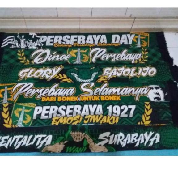 Terlaris.. Syal/Scraft BONEK PERSEBAYA (Rajut spesial)