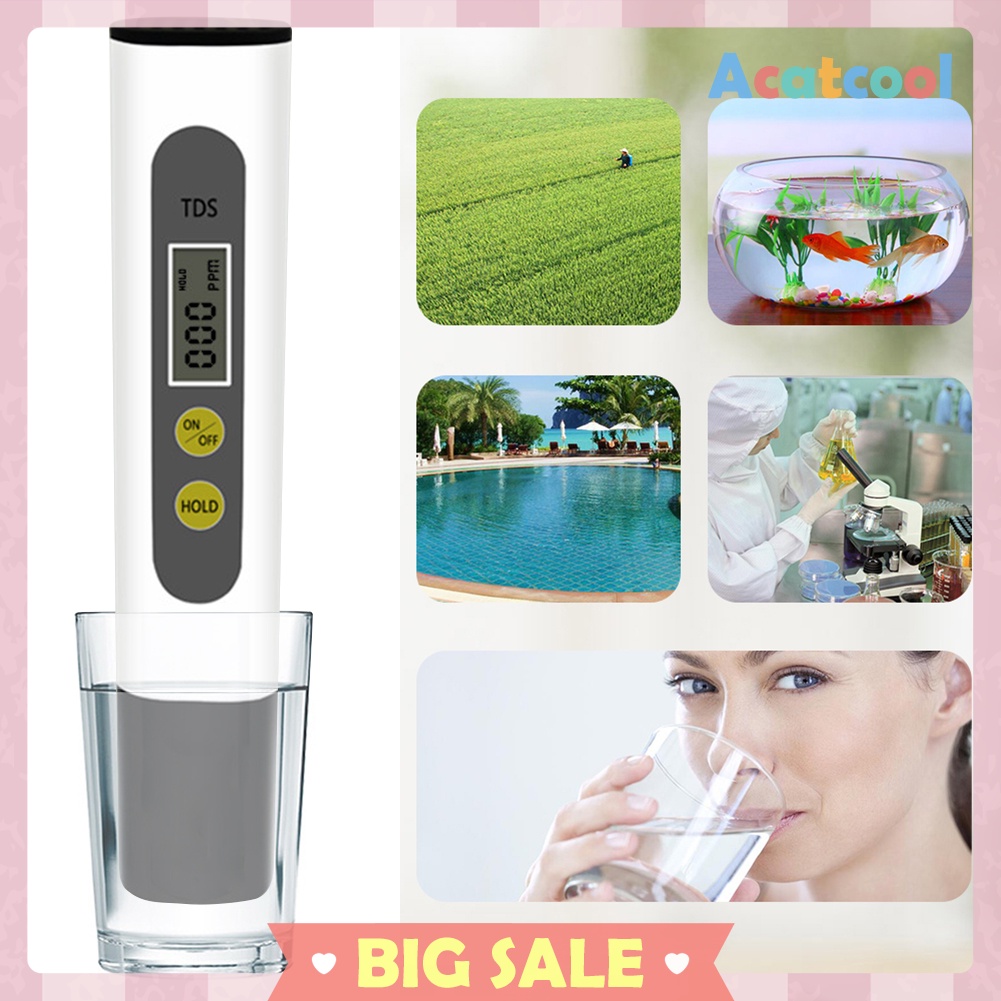 TDS Digital Water Quality Tester Portable Test Pen for Swimming Pool Meter