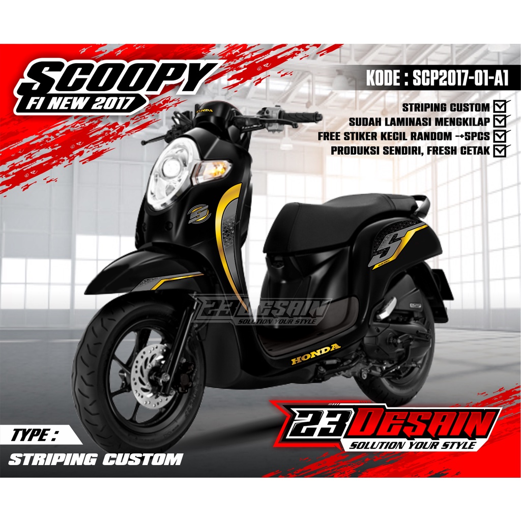 STRIPING STIKER SCOOPY LIST SIMPLE  STRIPING SCOOPY 2017 SCP2017 01