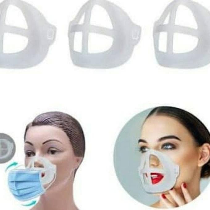Penyangga Masker 3D Anti Pengap Pelindung Lipstik Bahan Silicon 3D
