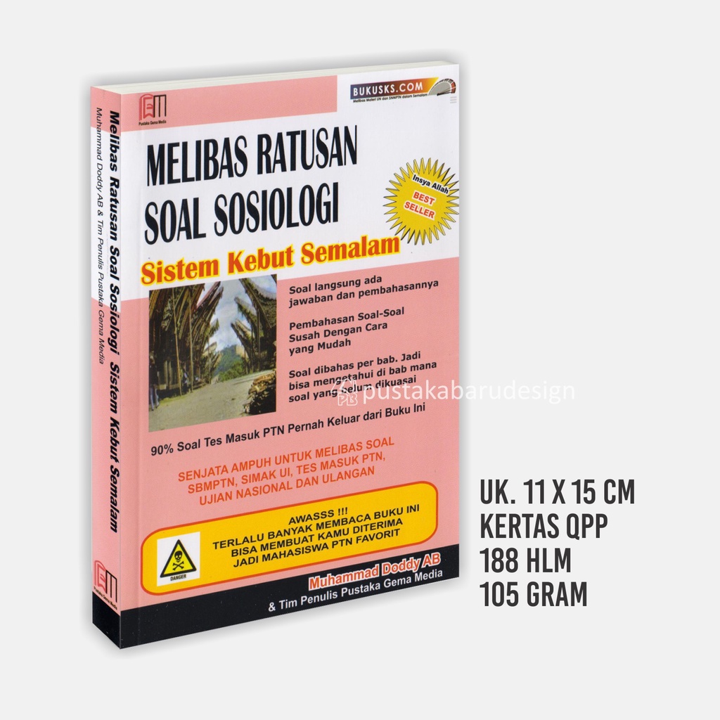 Buku Drilling UTBK : Buku SKS UTBK SBMPTN Saintek Soshum : Matematika / IPA / Bahasa Inggris / Fisika / Kimia / Biologi / Ekonomi / Bahasa Indonesia Original Best Seller-SKS SOSIOLOGI