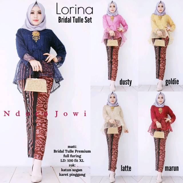 LOGINA BRIDAL TULLE SET SETELAN BAJU WANITA SETELAN COCOK BUAT KONDANGAN