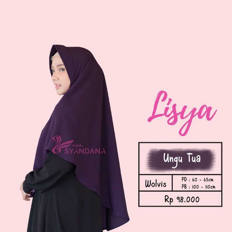 grosir | LISYA ungu tua By Hijab Syandana