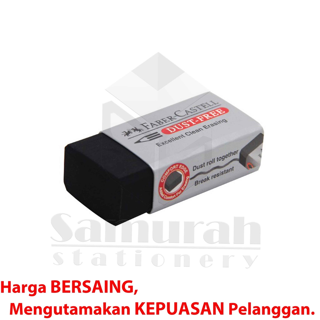 

Penghapus Pensil Faber-Castell Hitam Kecil 1 Box isi 40 pcs / Black Stip Eraser Dust Free / Hapusan