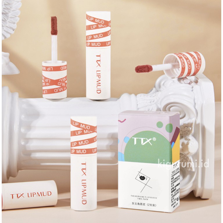 TTX Lip Mud Cream Matte Lip Tint Long Lasting Lip &amp; Cheek Clay Waterproof And Drable XX005