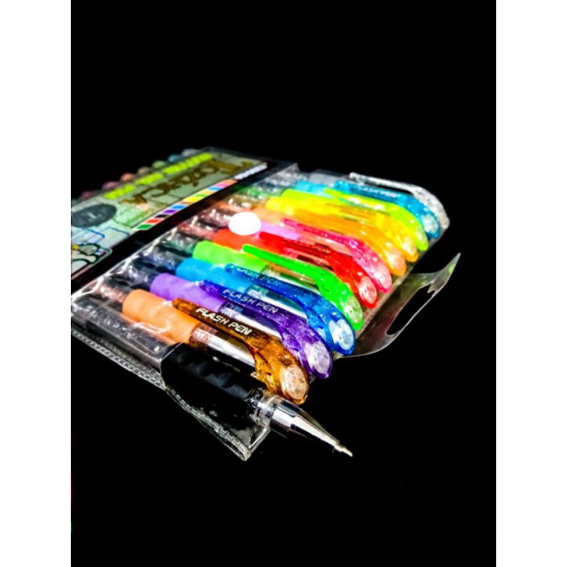 

Pulpen gel gliter 12 Warna Tozhca