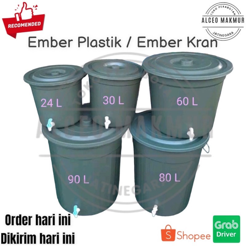 Ember Plastik / Ember Kran / Ember 24 - 30 - 60 - 80 - 90 - 100 Liter / Merek LifeStar