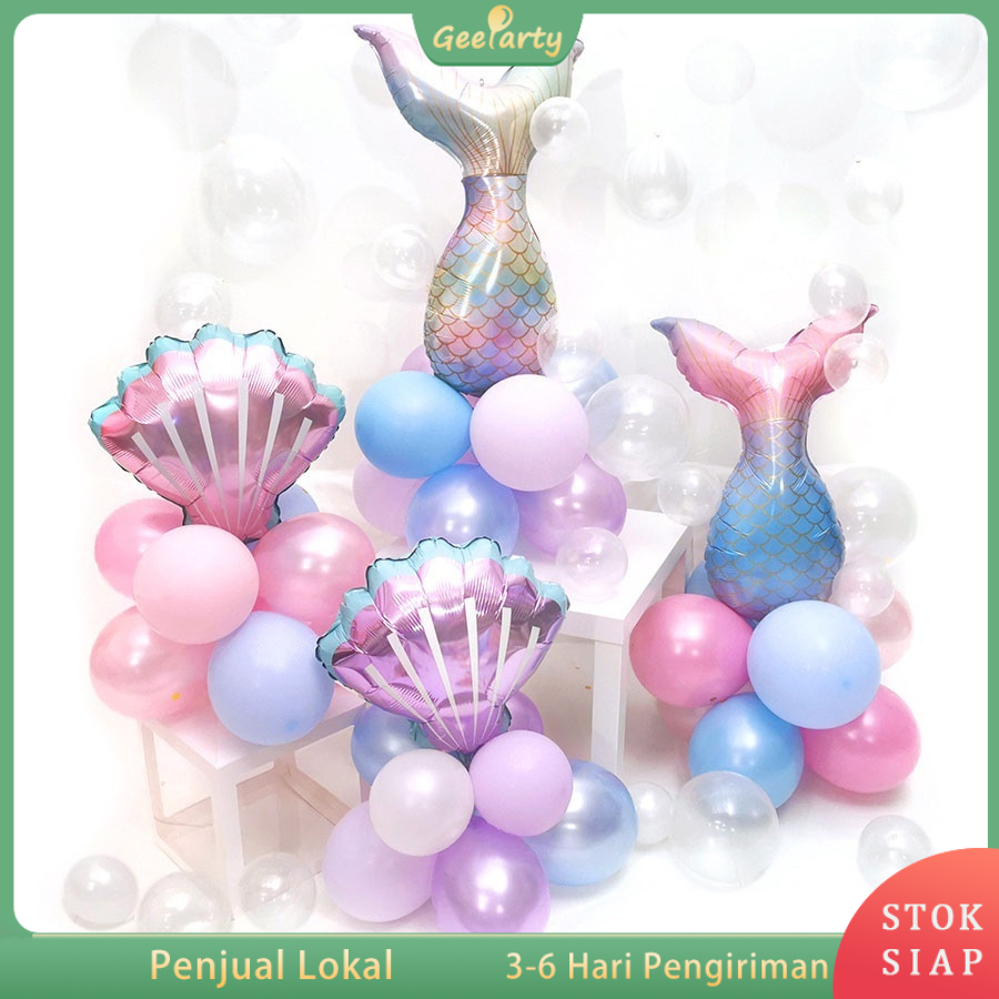 Jual Putri Duyung Putri Balon Selamat Ulang Tahun Set Dekorasi untuk