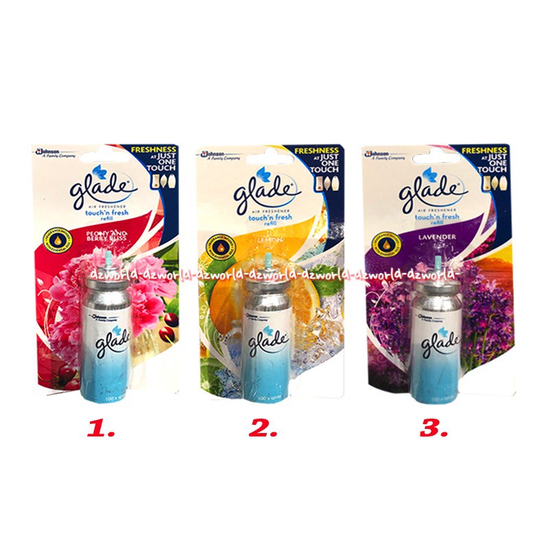 Glade Air Freshener Touch &amp; Fresh Lemon Refill Pewangi Ruangan Toilet Sekali Tekan