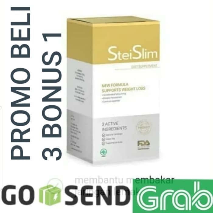 Stei Slim original  obat pelangsing badan stei slim pembakar lemak