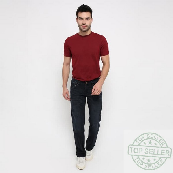 (Celana Murah) Edwin Celana Jeans EDW 202 R.BLACK Regular Fit Pria Panjang Hitam - Hitam, 31 |DXT