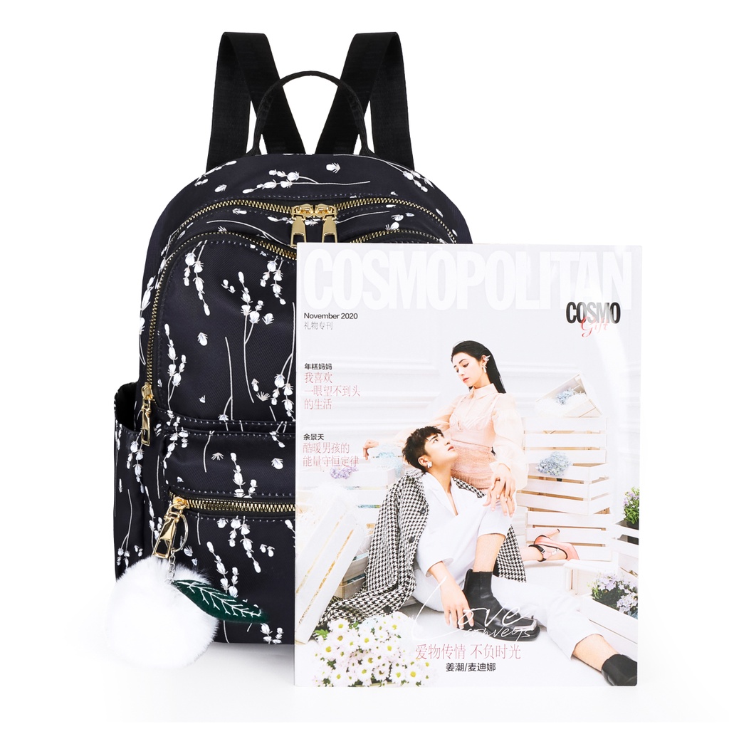 TAS RANSEL WANITA FASHION KOREA IMPORT OS72322 -  BACKPACK POLYESTER ANTI AIR SEKOLAH KULIAH KERJA TERBARU