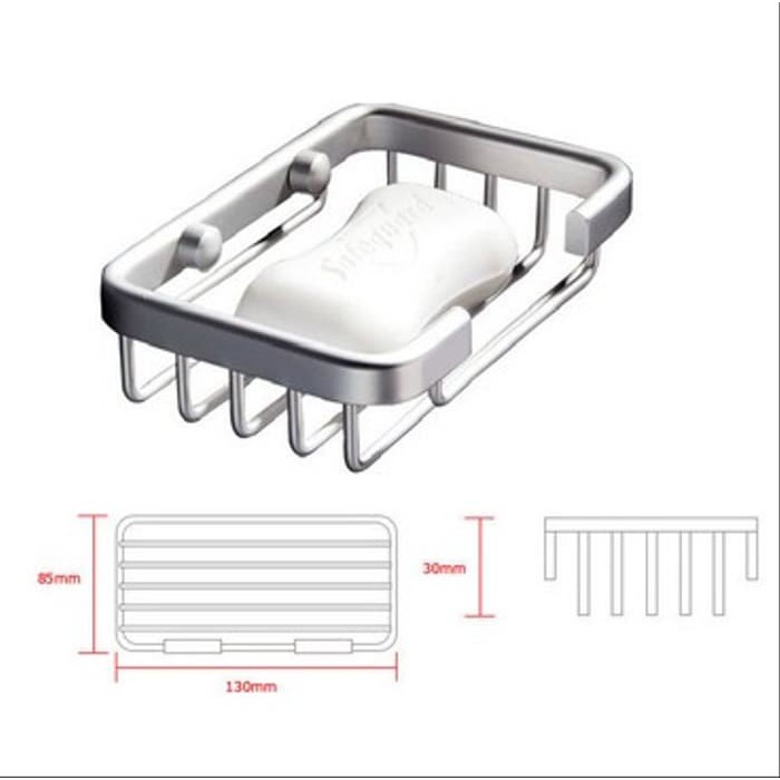✿ MADAME ✿ [HB8007] RAK SABUN TUNGGAL DINDING / RAK DINDING ALUMUNIUM - WADAH SABUN KAMAR MANDI