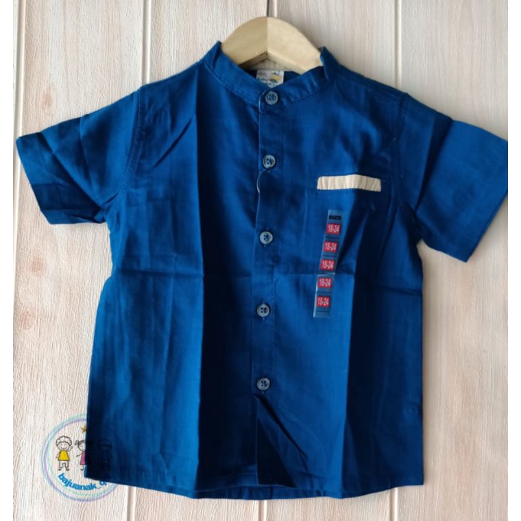 Kemeja Koko Anak Kemko Baby Popeye Biru New Arrival