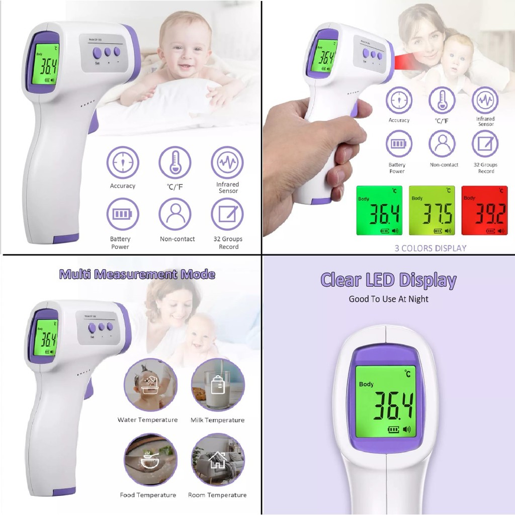 Thermogun Infrared Non Contact / Thermometer Suhu Tubuh