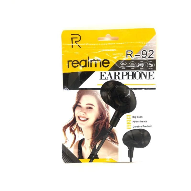 Headset REALME R-92 BIG BASS Handsfree REALME R92 BIG BASS Earphone REALME R-92 BIG BASS