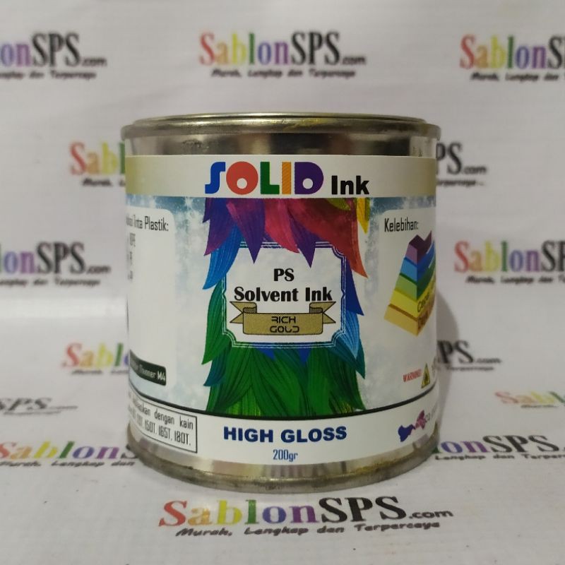 TINTA SABLON PLASTIK 200GR RICH GOLD HDPE PE PP BASIS MINYAK SOLVENT