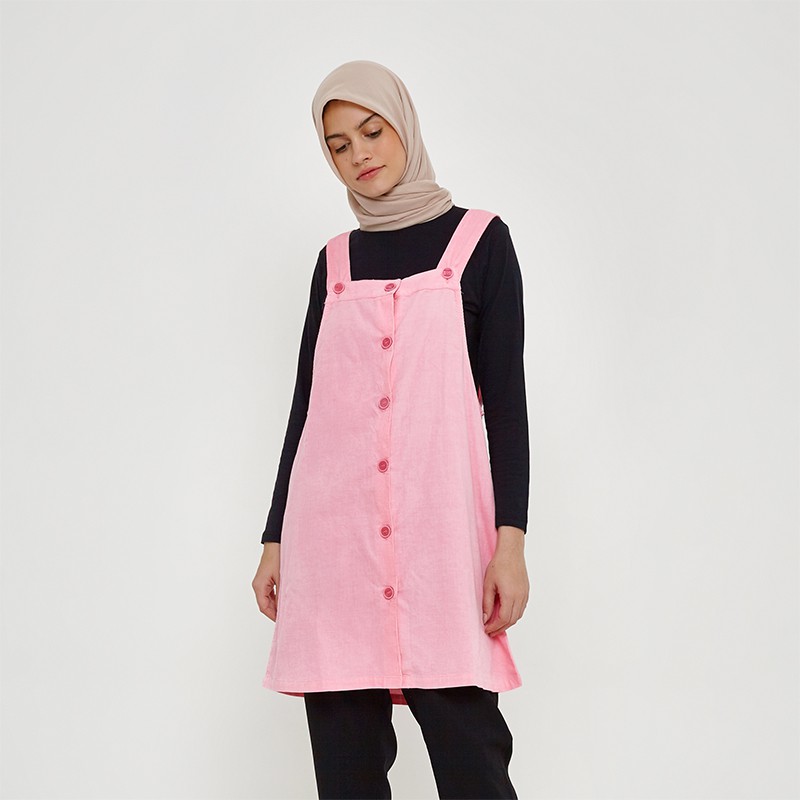 

MFMW "Majorie" Pinafore Pink Wanita