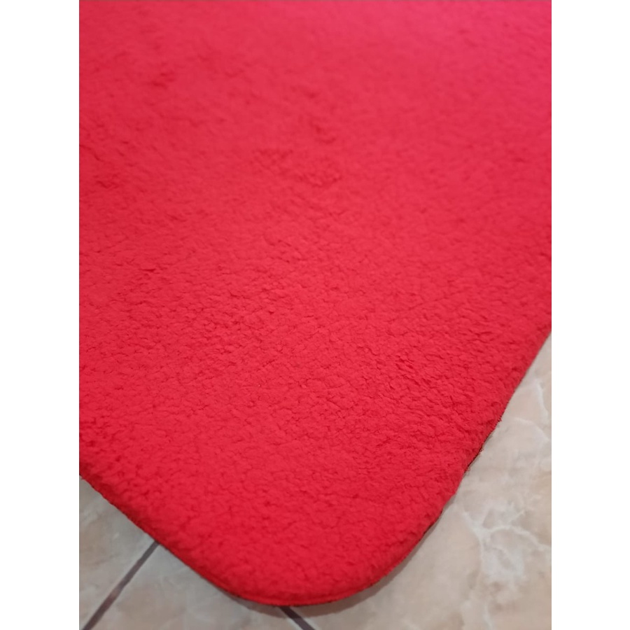 Karpet Bulu Super Lembut OASIS by FONIX Busa Empuk Anti Slip 150 x 190 Red, Rasfur Korea-2