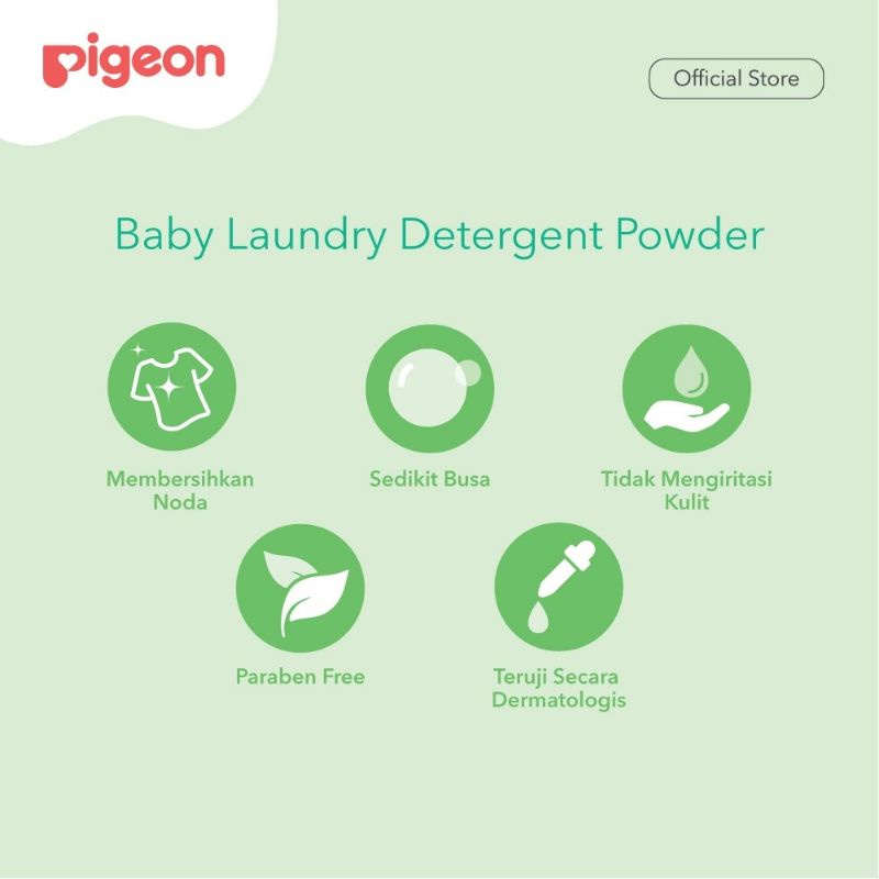 PIGEON Laundry Detergent Powder 1Kg - Pigeon Sabun Cuci Baju Bayi Bubuk 1kg