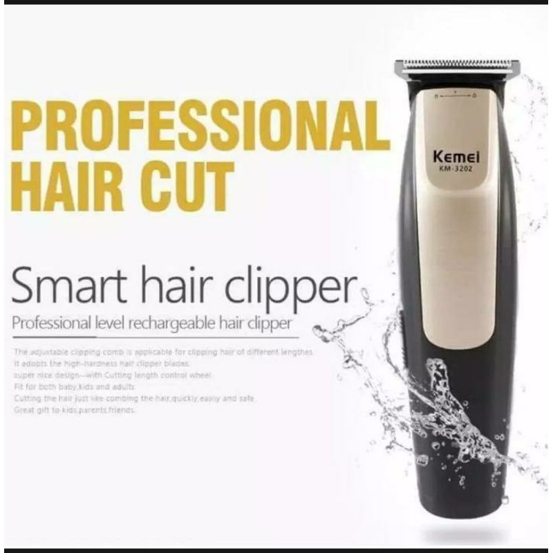 ORIGINAL Clipper Kemei KM -3202 Deteiler 2 in 1 Alat Cukur dan ukir profesional