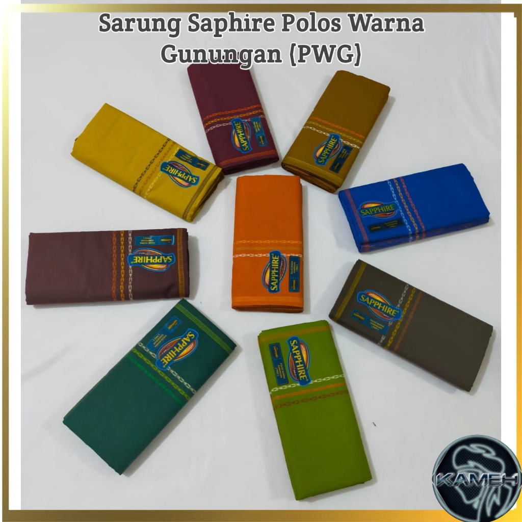 SARUNG SAPHIRE POLOS WARNA MOTIF PWG/SARUNG PRIA DEWASA