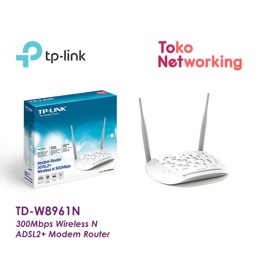 Jual Tp Link Td W8961n 300mbps Wireless N Adsl2 Modem Router Shopee