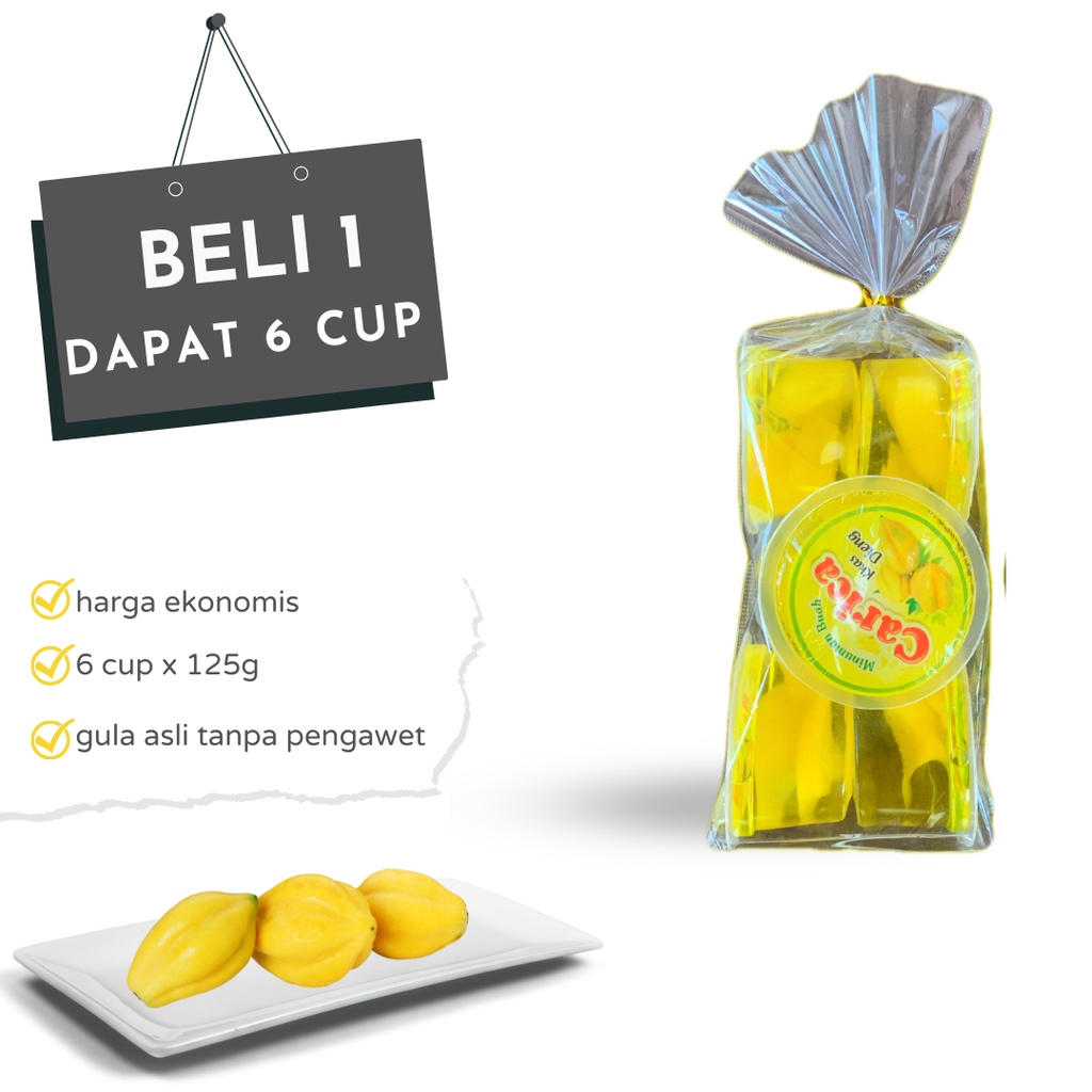 

CARICA DIENG 6 cup x 125g | Minuman segar dari buah asli [GARANSI] dengan gula asli.