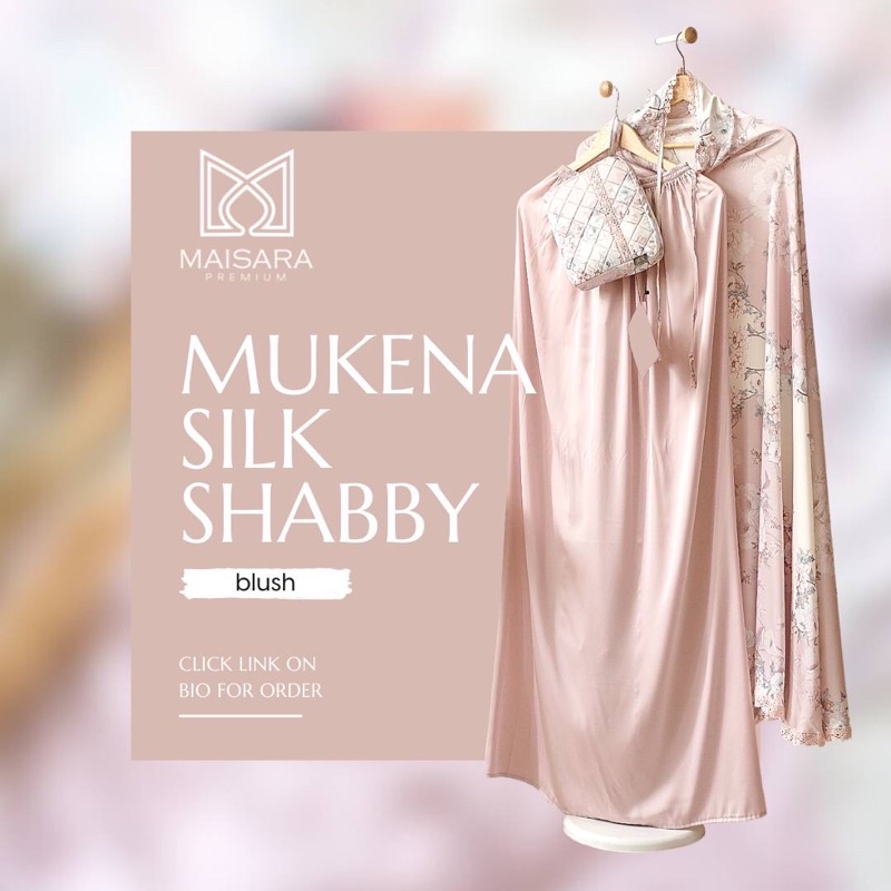 Mukena Silk Shabby Maisara Premium - Blush